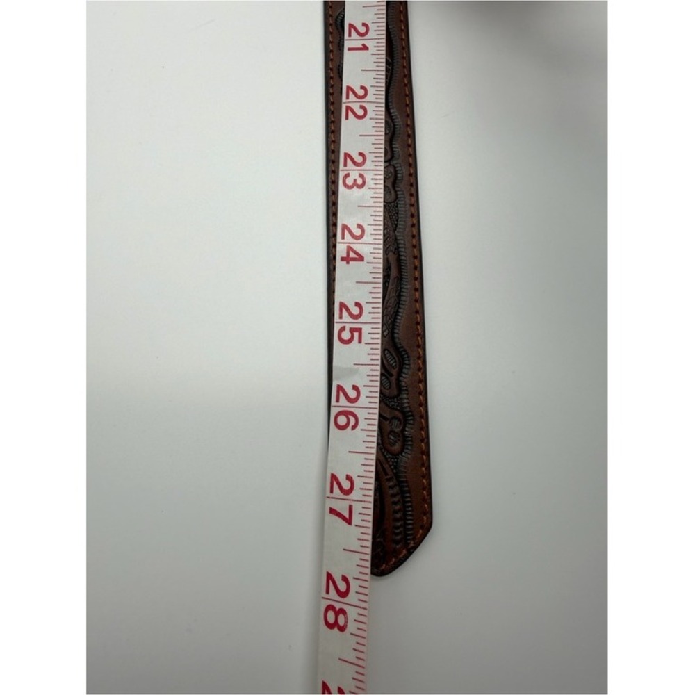 Nocona Belt Co. Boys Western Cowboy Rodeo Recycled Leather Brown Belt Size 22 - Picture 6 of 6
